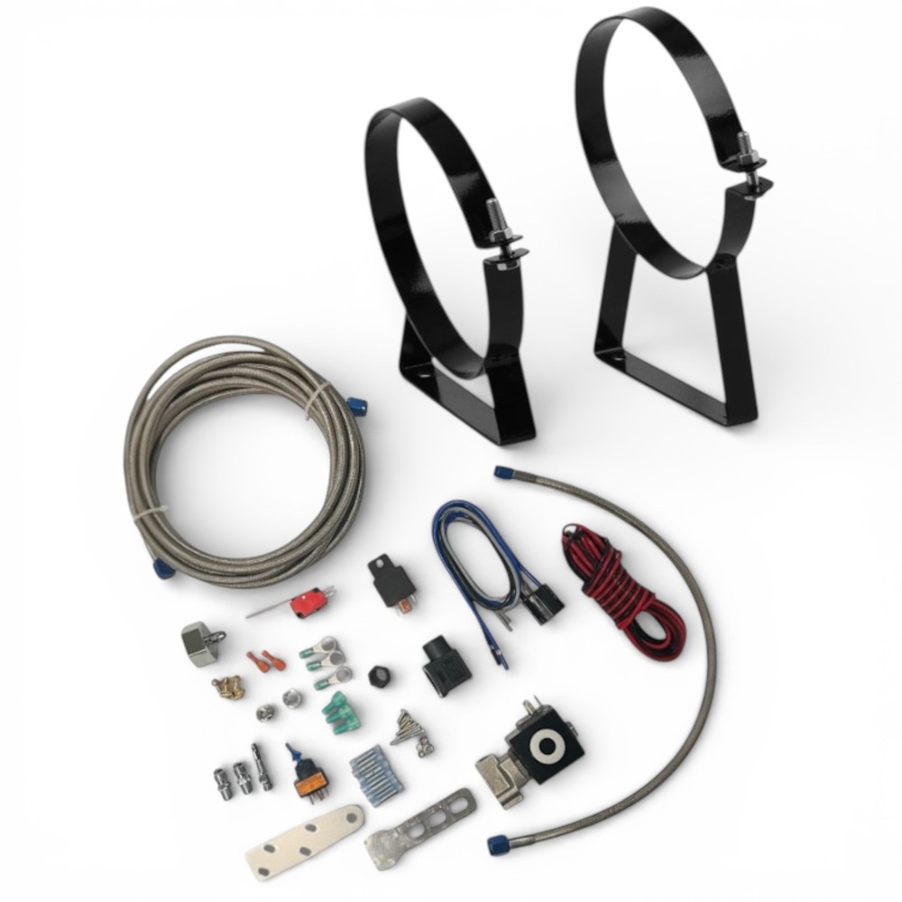 MOHR DRY NITROUS OXIDE KIT ADJUSTABLE UP TO 150HP + BRACKETS INCLUDES BOTTLE NUT