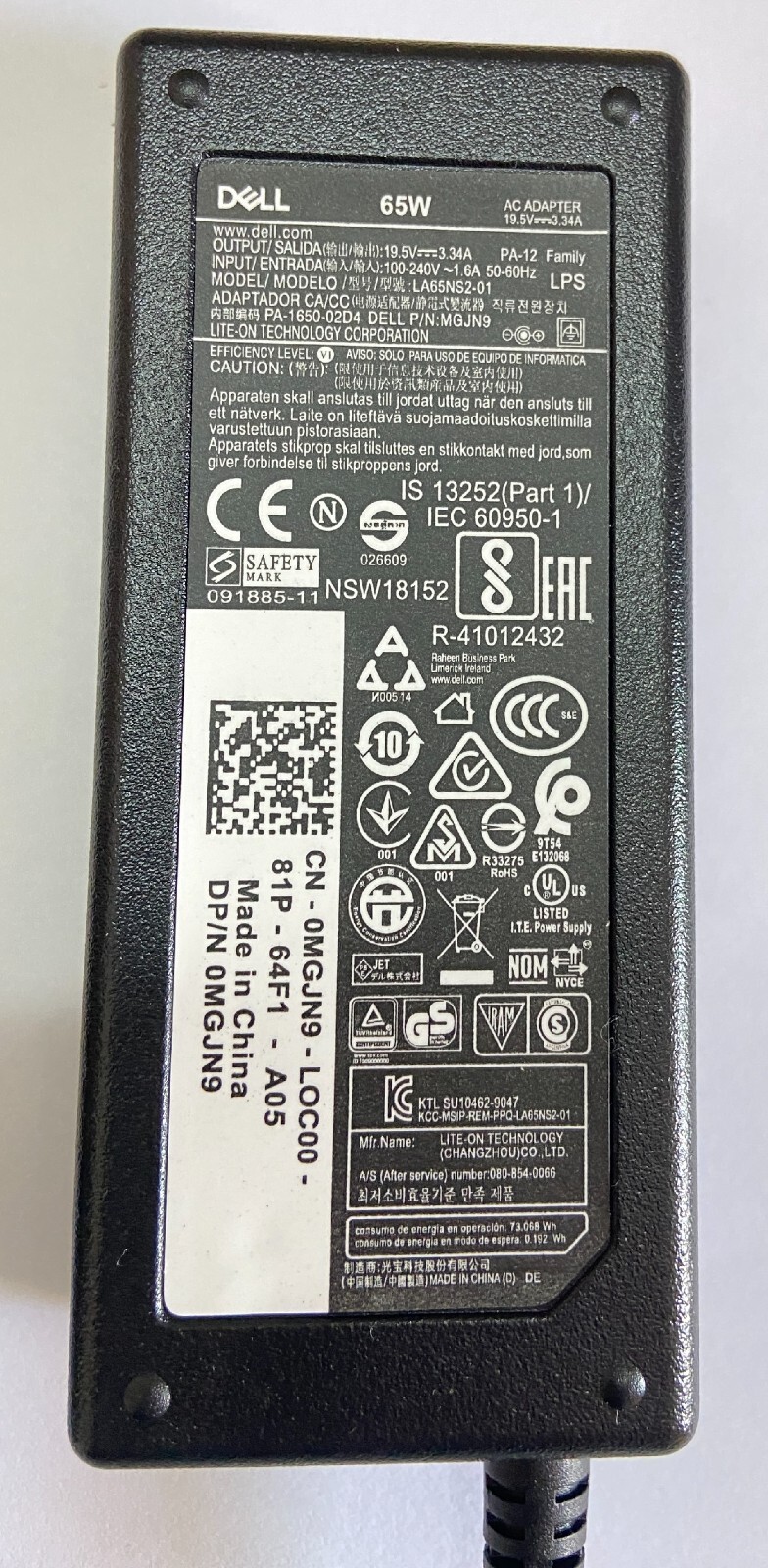 NEW 65W Power Adapter Charger for Inspiron 14 15 17 3000 5000 7000 4.5*3.0mm Tip