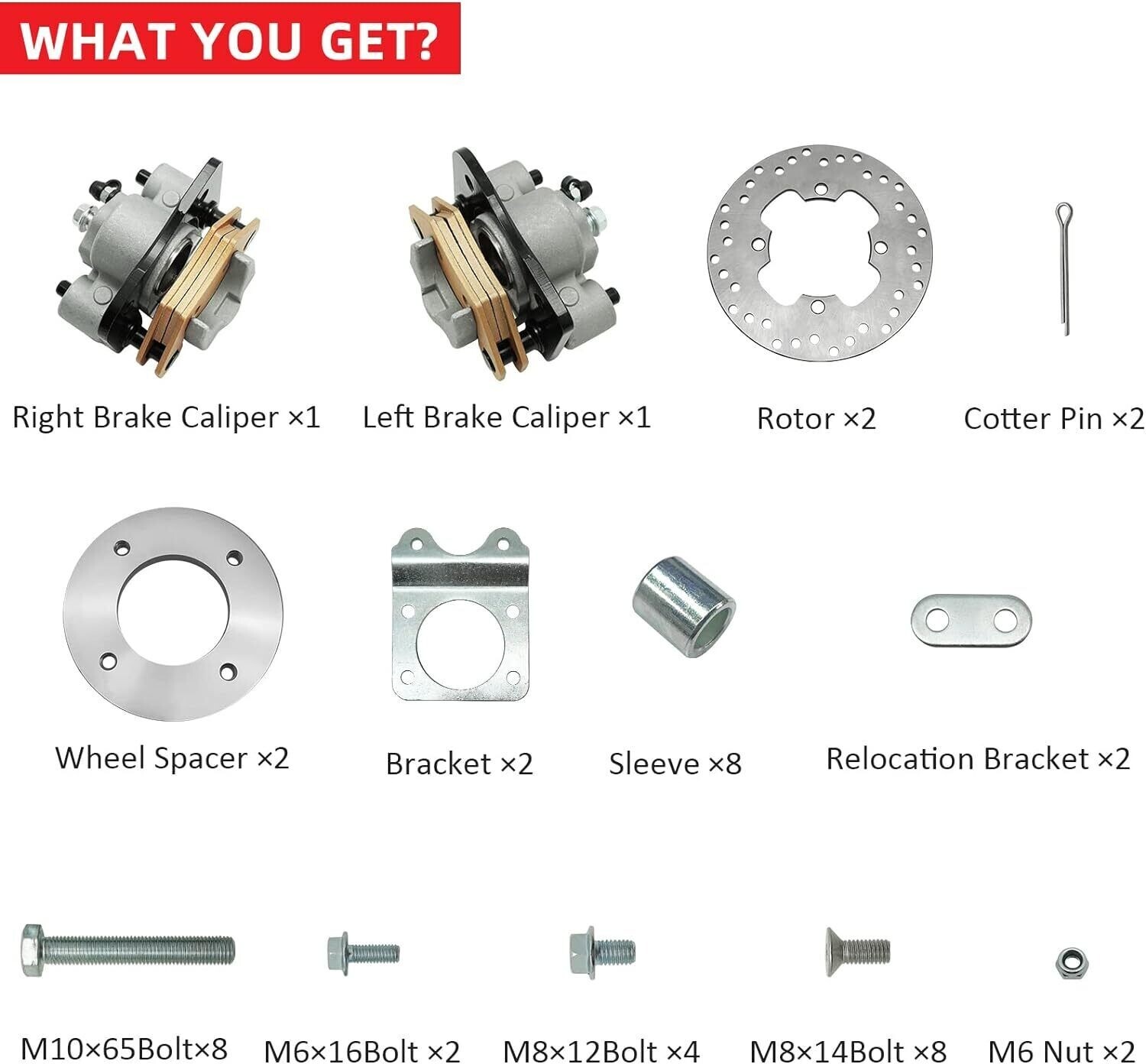 Disc Brake Conversion Kit Front for Honda Fourtrax 300 4x4 TRX300FW 1992-2000