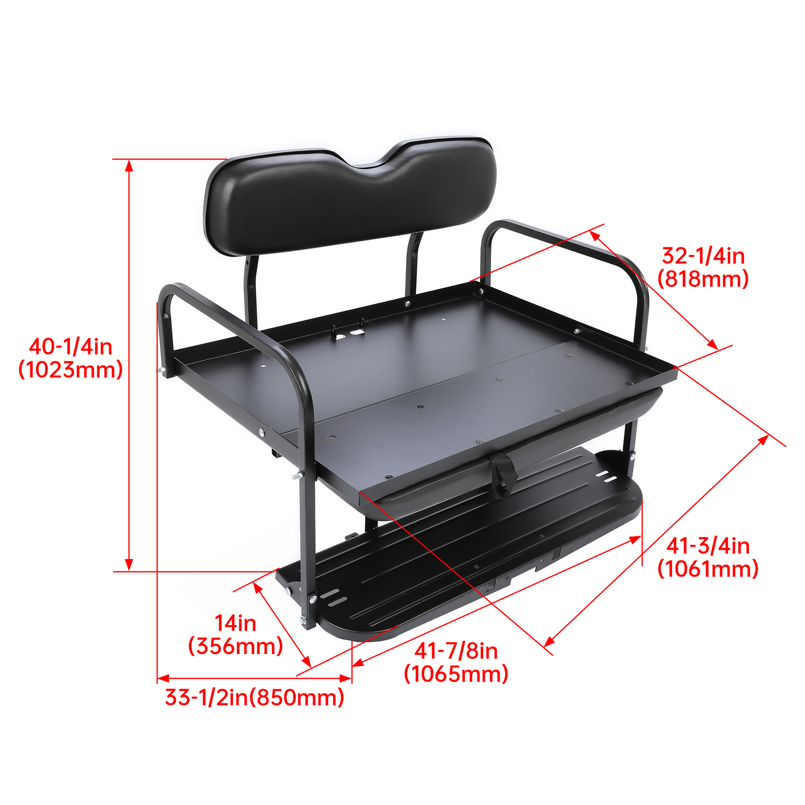 For Yamaha G2 G9 Gas/Electric Golf Cart Rear Flip Seat Kit Golf Cart Back Seat