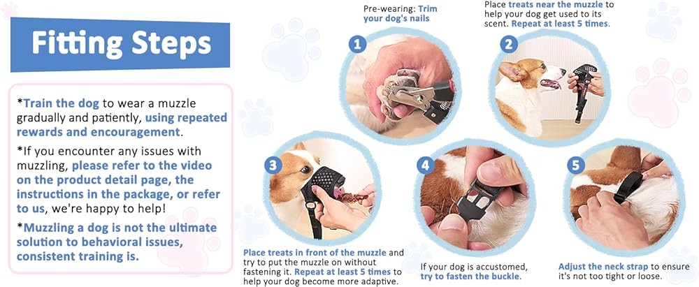LUYPAW Soft Muzzle for Medium Lar Sized Dogs Beagle Labr rman