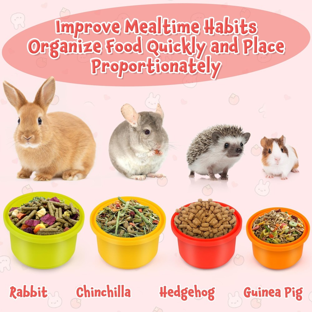 Bunny Toys, Stacking Cups for Rabbits, 8PCS Stackable Plastic Pet Nesting Sna...