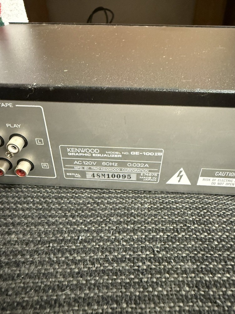 Kenwood GE-100IIB Equalizer - Untested As Is