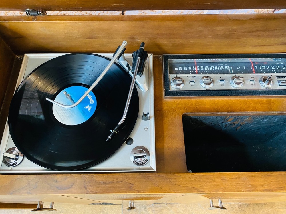 Mid Century Stereo Record Console by Philco