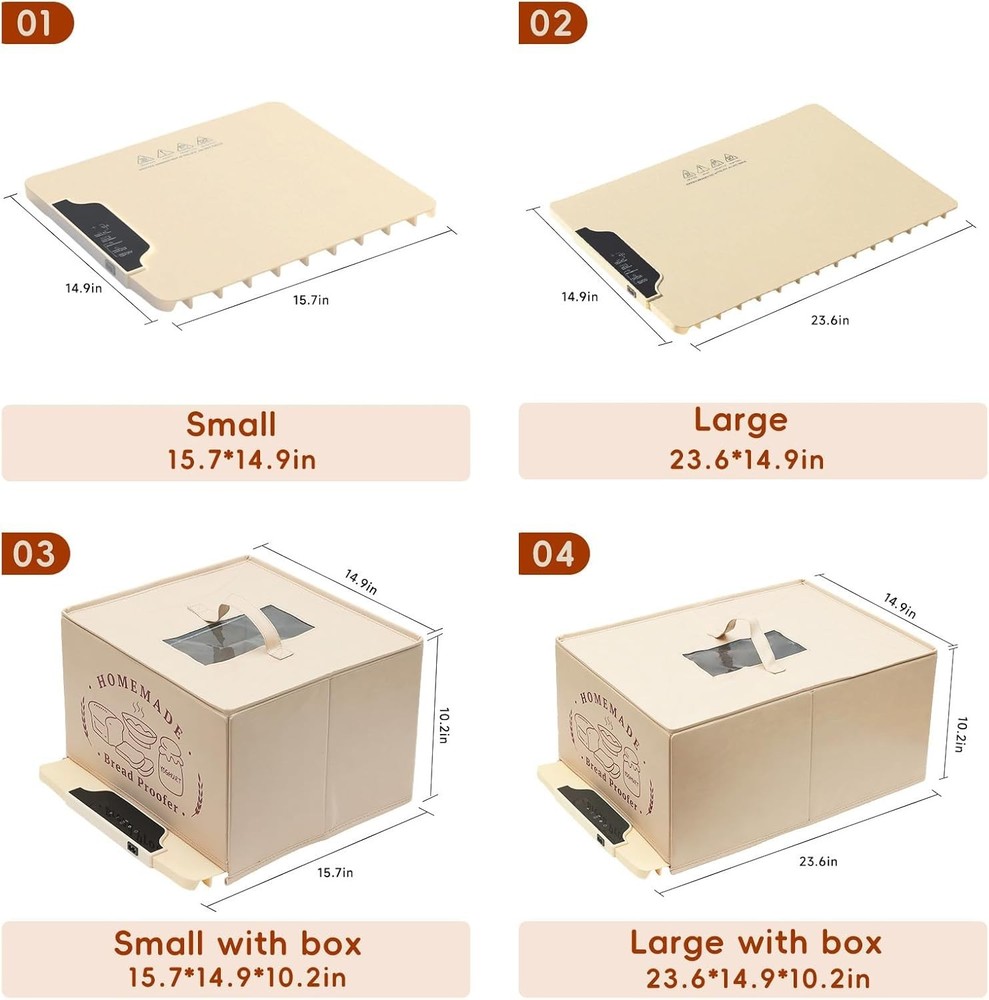 Bread Proofing Box W/ 85-200°F Temp Control & 12H Timer Full-Surface Fast