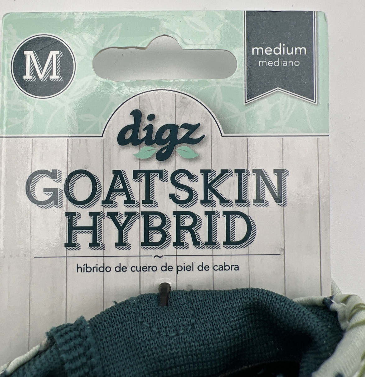 digz Goatskin Hybrid Gloves Leather Palm Garden Safety Cuff Medium NEW