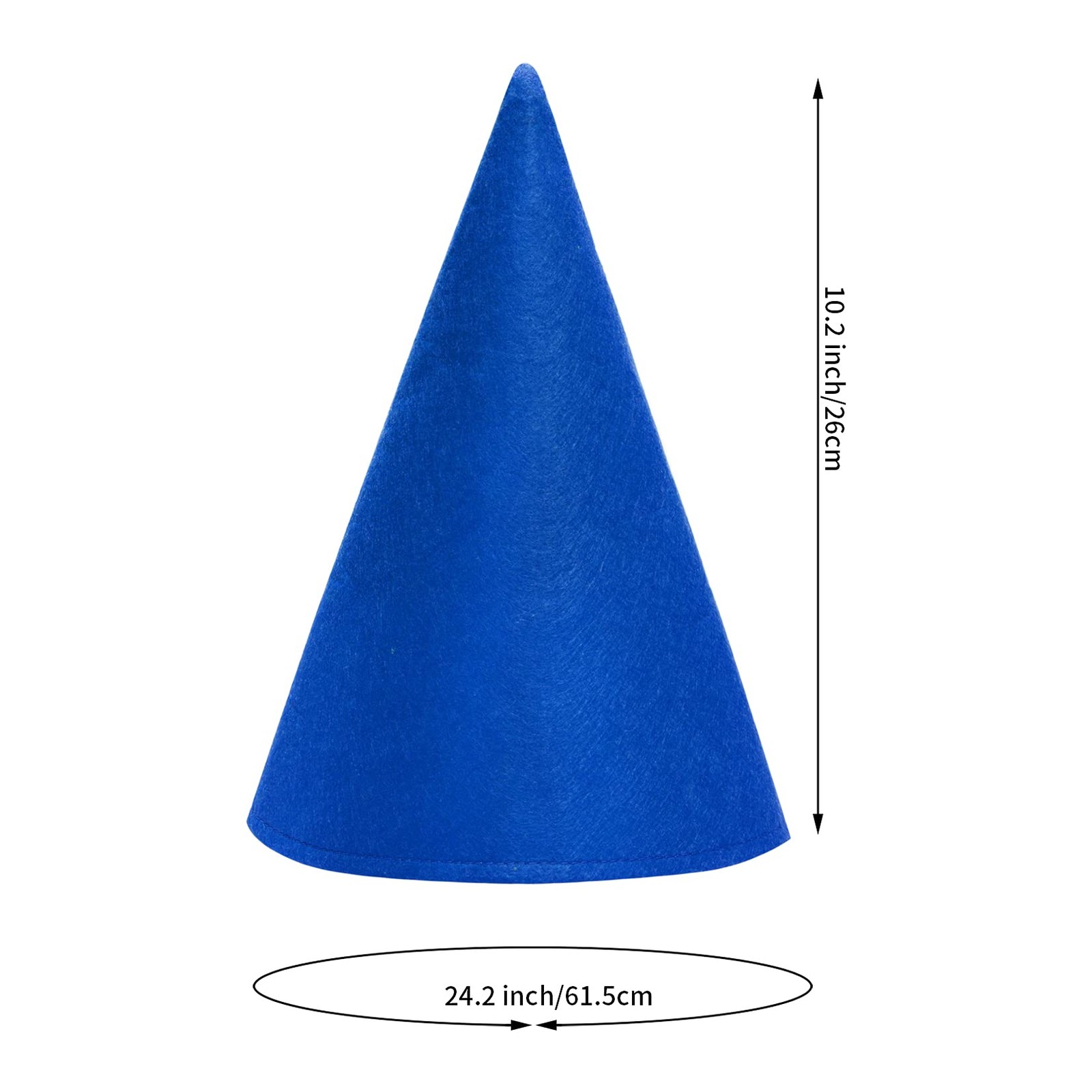 Fengek 7 Packs Christmas Gnome Hats, Felt Cone Dwarf One Size, Multicolor