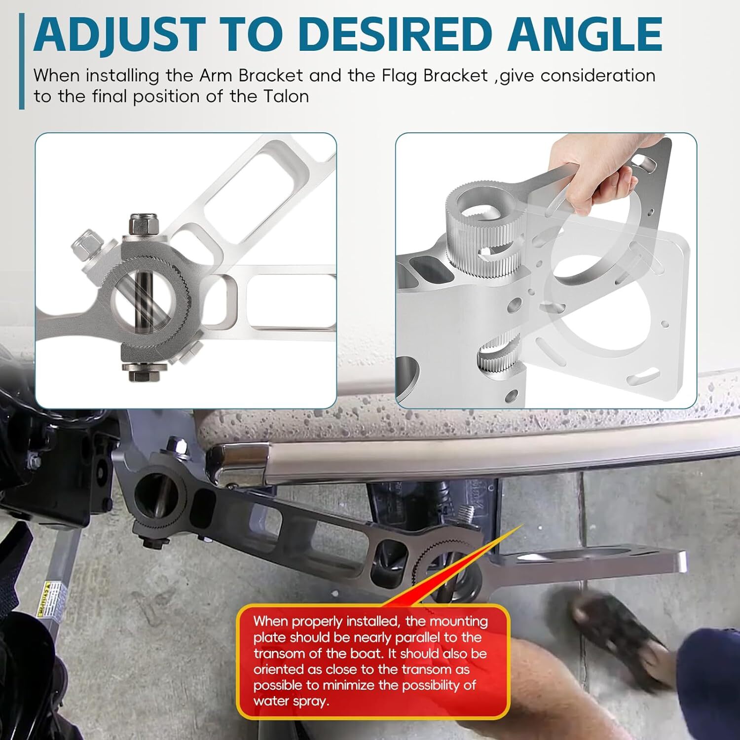 1810303 Talon Sandwich Adapter Bracket Replacement for Minn Kota for Starboard