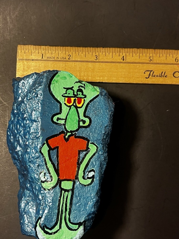 Squidward Hand Painted Rock Great Gift ! SpongeBob SquarePants