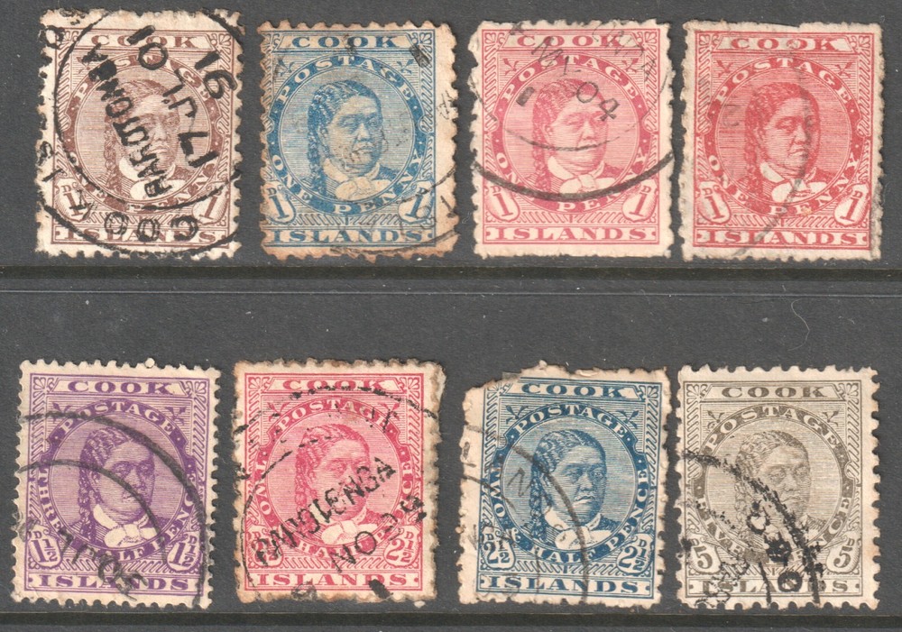 COOK ISLANDS 1893 - 1902 QUEEN MAKEA TAKAU