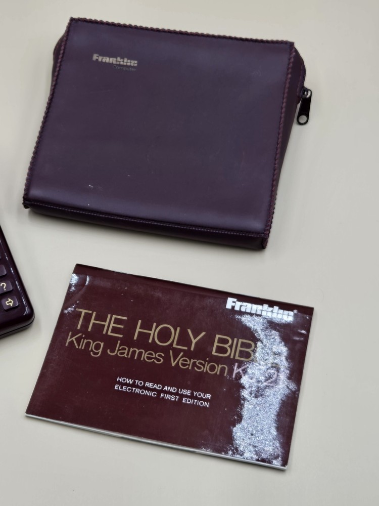Franklin Computer Holy Bible King James Version Model KJ-21 1989 Complete Tested