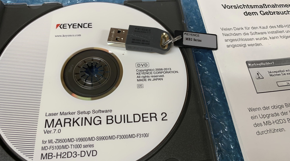 KEYENCE Marking Builder 2 MB-H2D3-DVD - all 3-Axis extensions activated genuine
