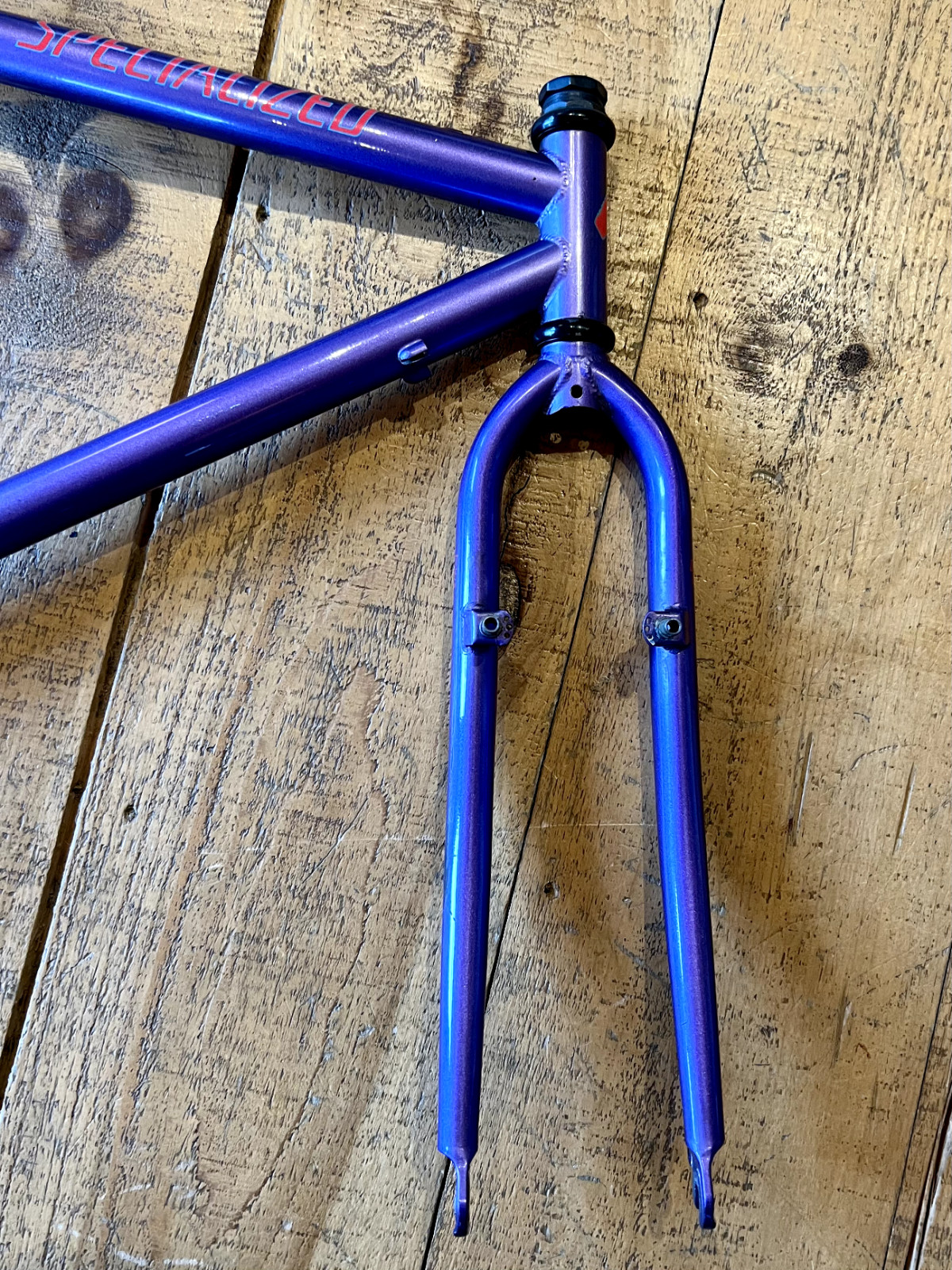 Vintage 90s Specialized Rock Hopper 18" Steel Mountain Bike Frame Purple Fade