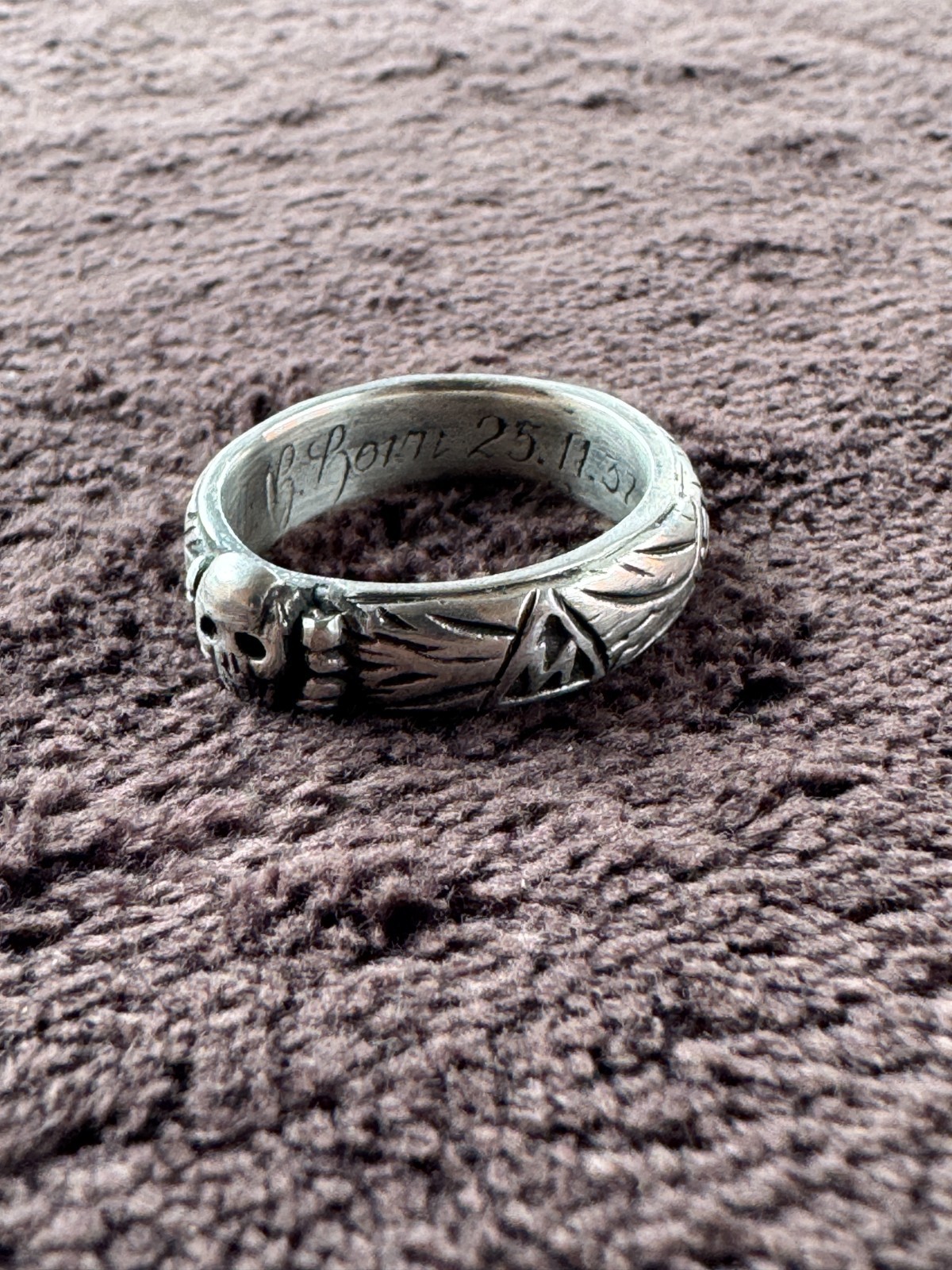WW2. German silver ring. WWII.