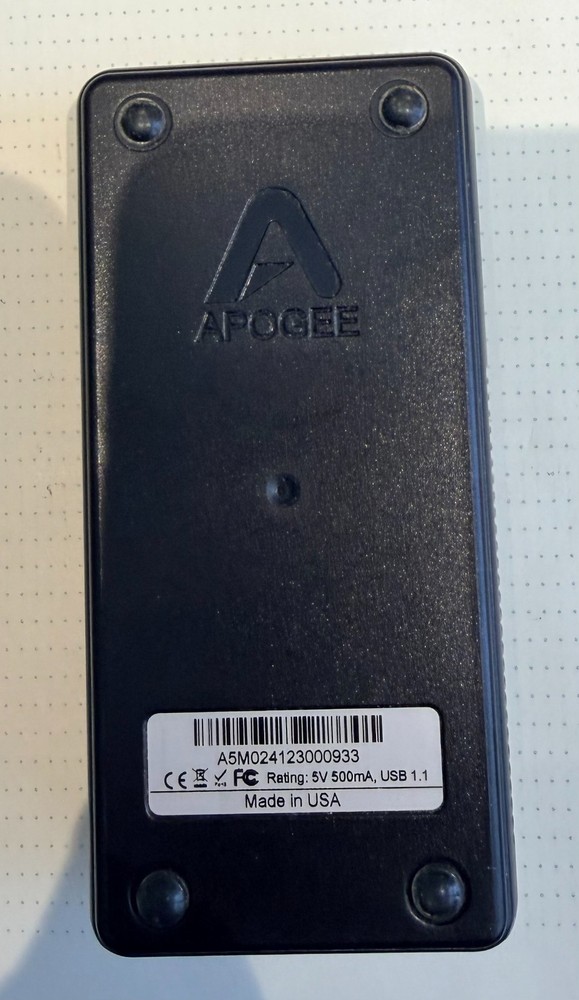 Apogee ONE USB Audio Interface for Mac - w/ USB Cable & Breakout Cable