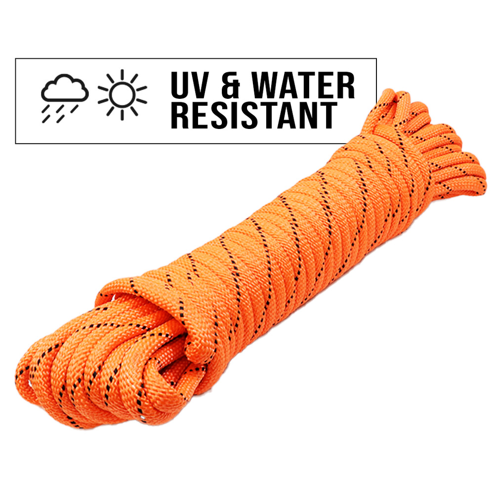 3/8" x 75' Utility Diamond Braided Polypropylene Multi Purpose Rope - BoxerTool