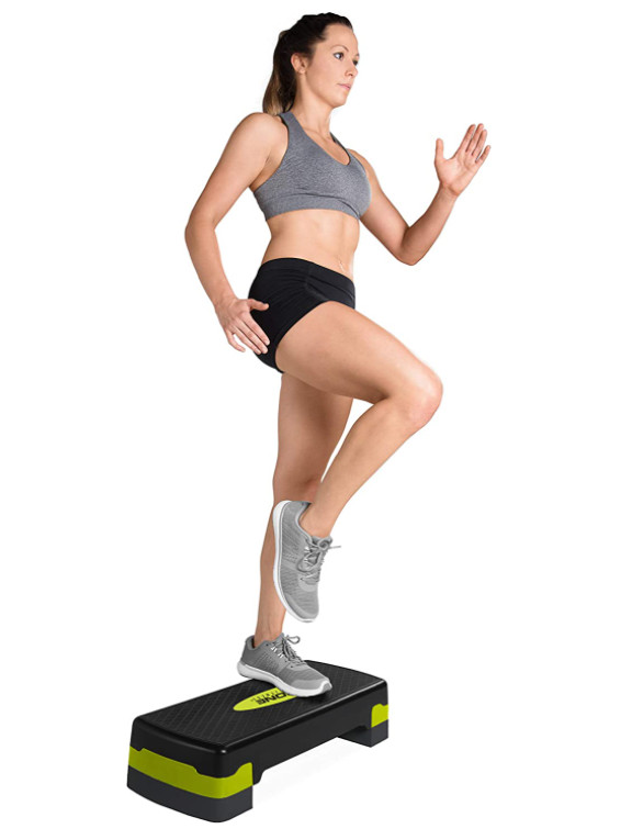 Tone Fitness Aerobic Step Platform Exercise Stepper Adjustable Workout Risers