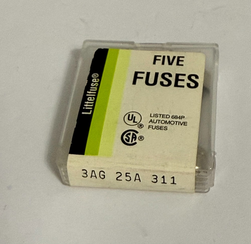 4ea Littelfuse  Fuses 3AG 25AMP