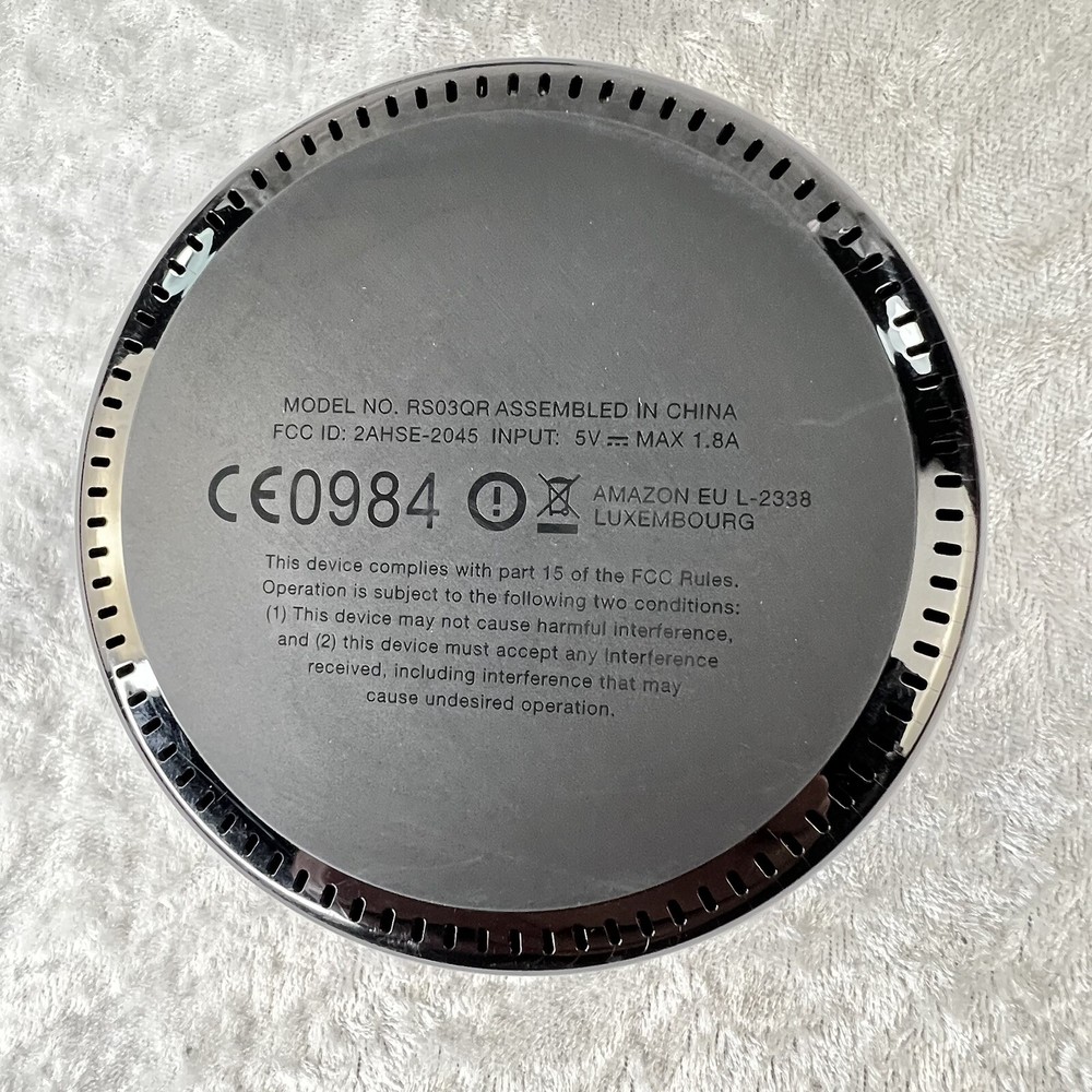 Amazon Echo Dot (2nd Generation) Smart Speaker Black EU L-2338 AC Adapter *Read*