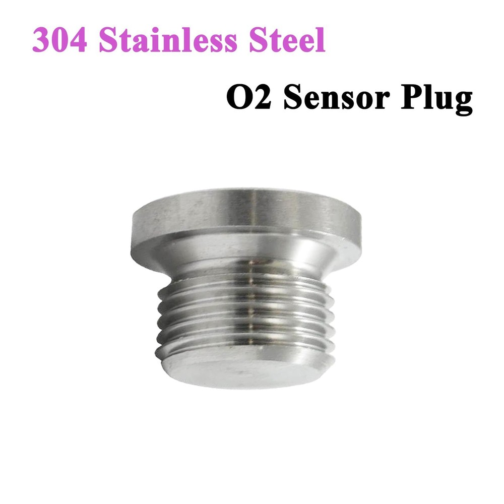 1-Pack M18x1.5 Thread O2 Oxygen Sensor Plug with Copper Washer 304 Stainless