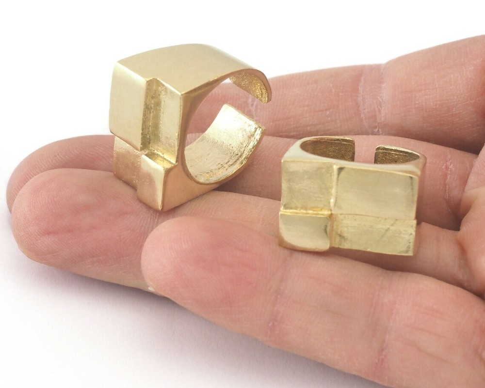 Adjustable Ring Raw brass (18mm 7.5US inner size) 3360