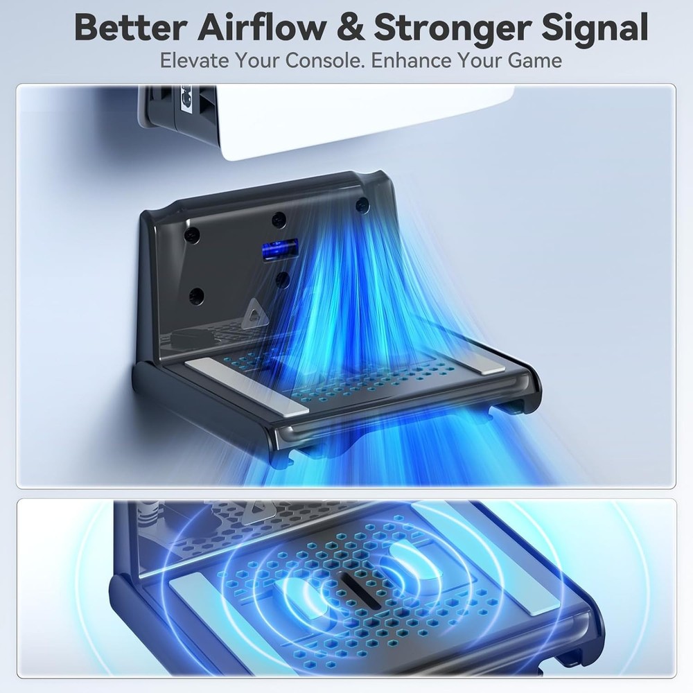 P5 Wall Mount Kit with Controller Holder Compatible with P5/Slim/Pro Disc & D...