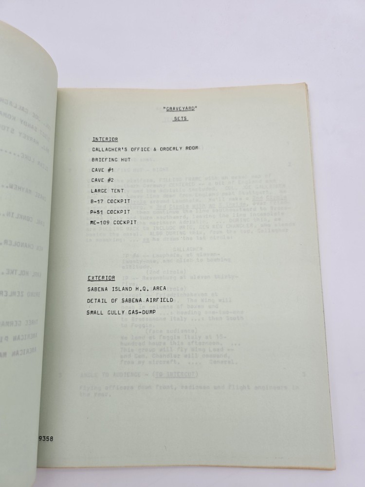 12 O'CLOCK HIGH / William D. Gordon 1966 TV Series Script, "Graveyard"