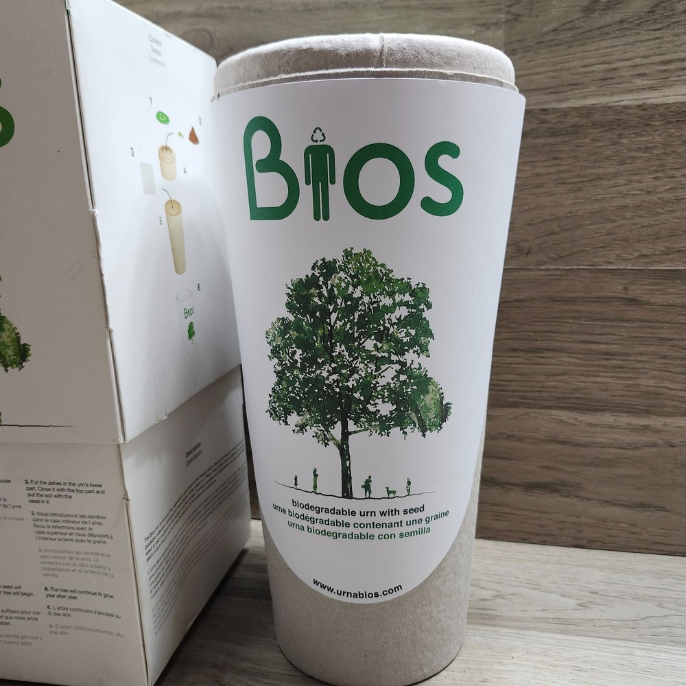 Bios Biodegradable Memorial Pet Urn Grow Pine Tree New Open Box