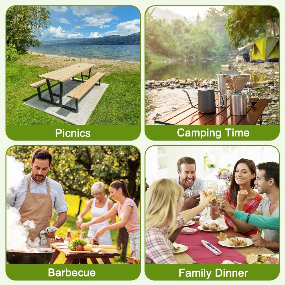 Picnic Table Cover with Bench Covers Windproof Waterproof Picnic Table Covers...