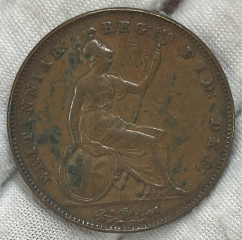 1854 Great Britain One Penny Coin High Value