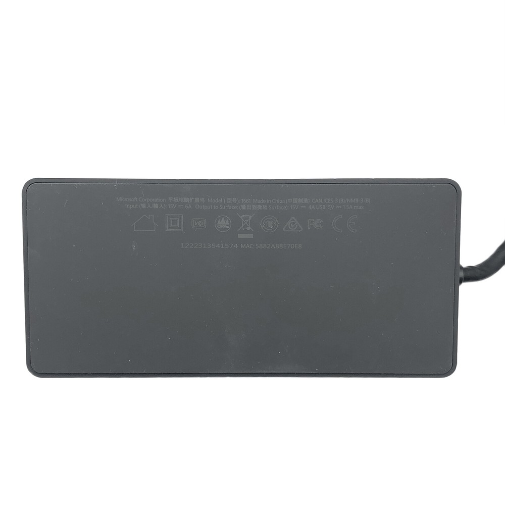 Microsoft Docking Station for Microsoft Surface Pro 3 4 5 6 7 w/ 90W AC Adapter
