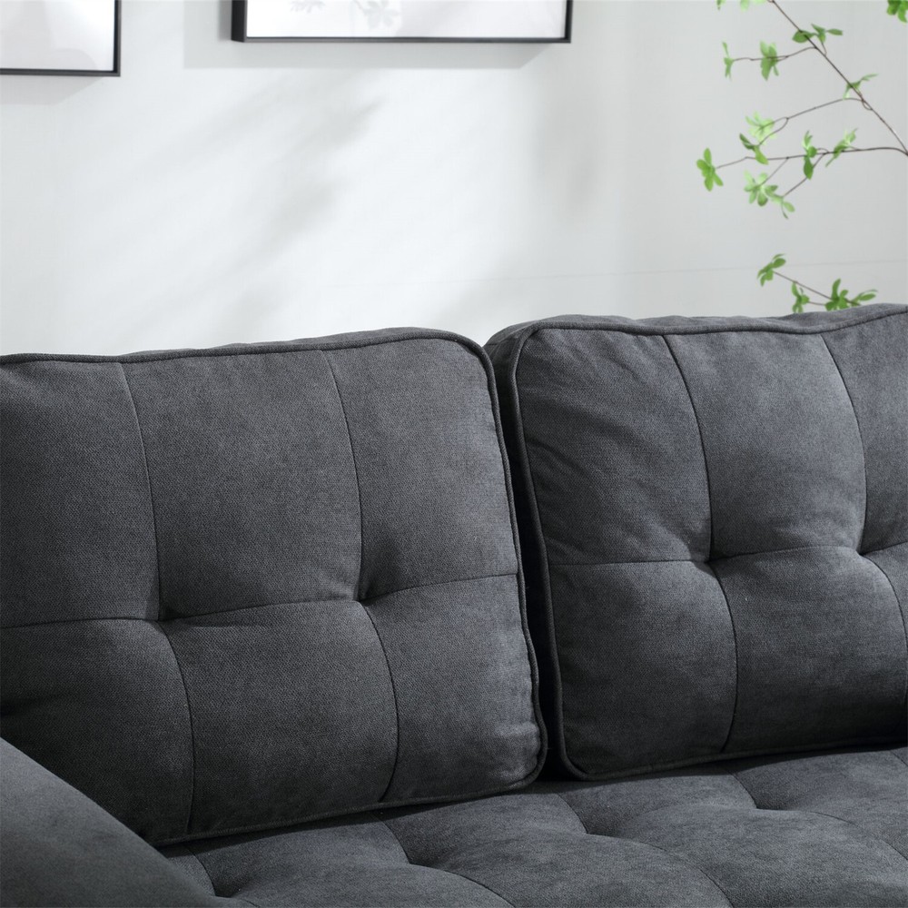 Convertible Sleeper Sofa Bed Velvet Loveseat Sofa Couch Futon Sofa Pull-Out Bed