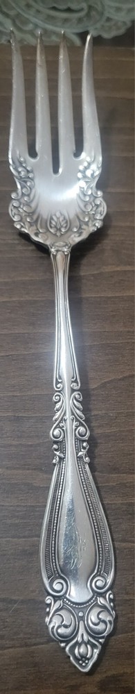 Antique *Wm Rogers* "Special" Serving Fork Blenheim Pattern. Engraved "MV"