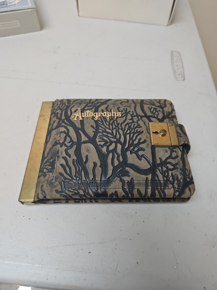 Gross 1936 School Autographs Memory Genuine Leather Book
