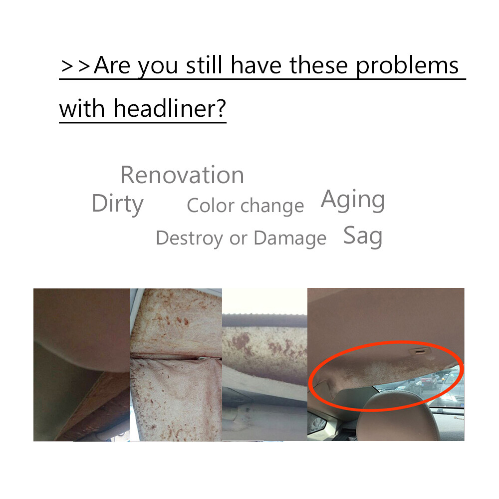 Suede Headliner Fabric Auto Ceiling Replacement Repair 60"W 20"/72"/132"/216"L