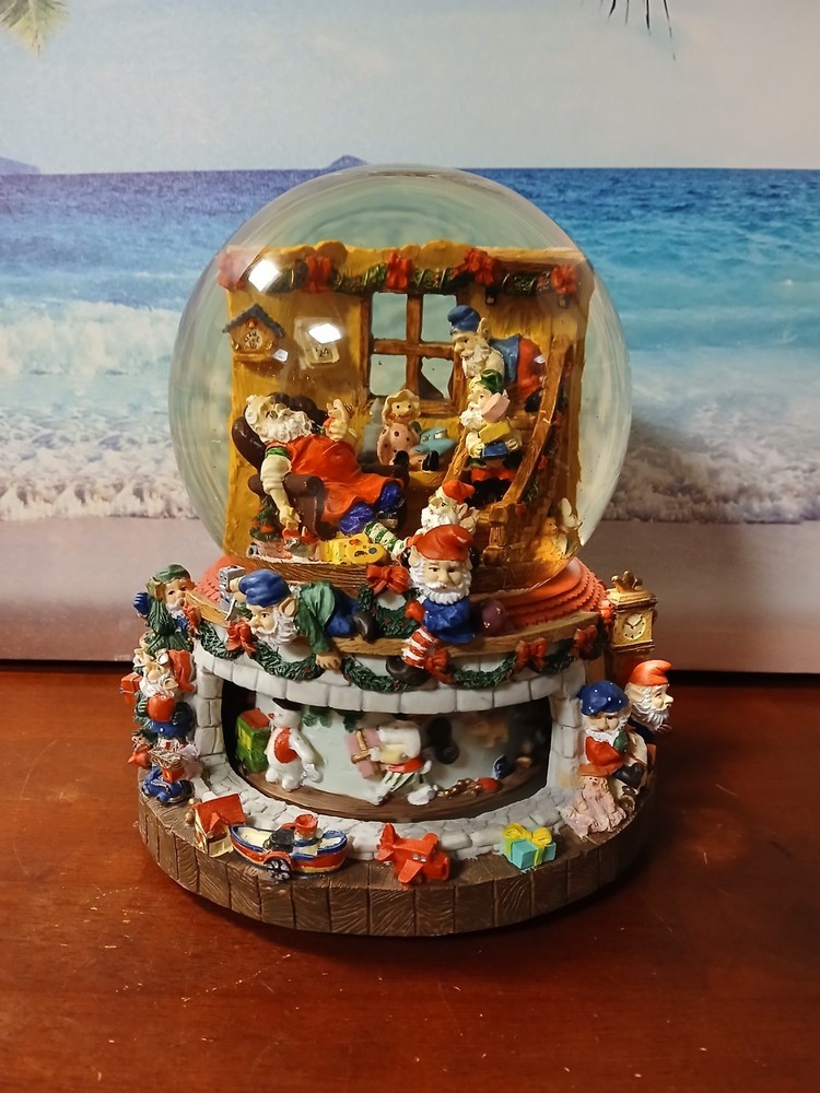 Large Snow Globe With Rotating Music Box