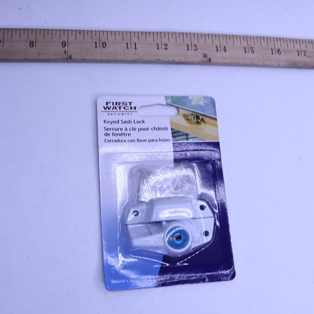 First Watch Security White Metal Keyed Window Sash Lock