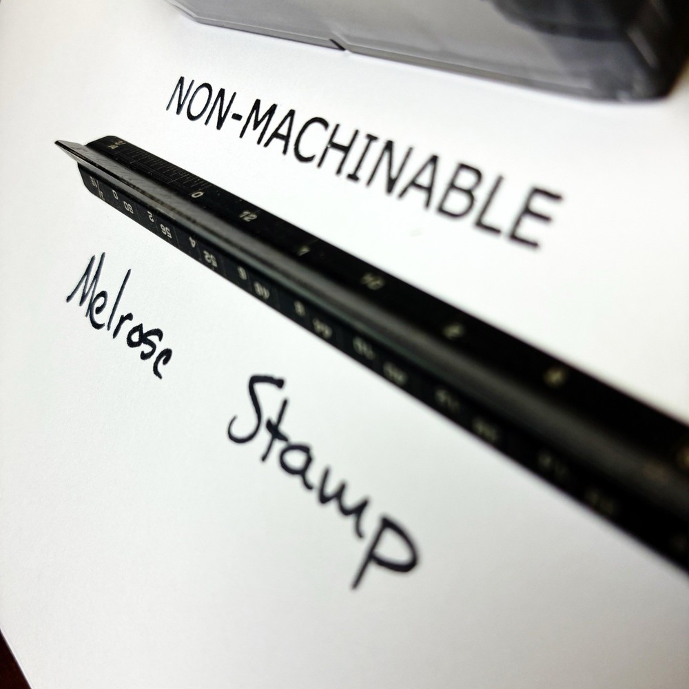 Nonmachinable Rubber Stamp Black Ink Self Inking Ideal 4913