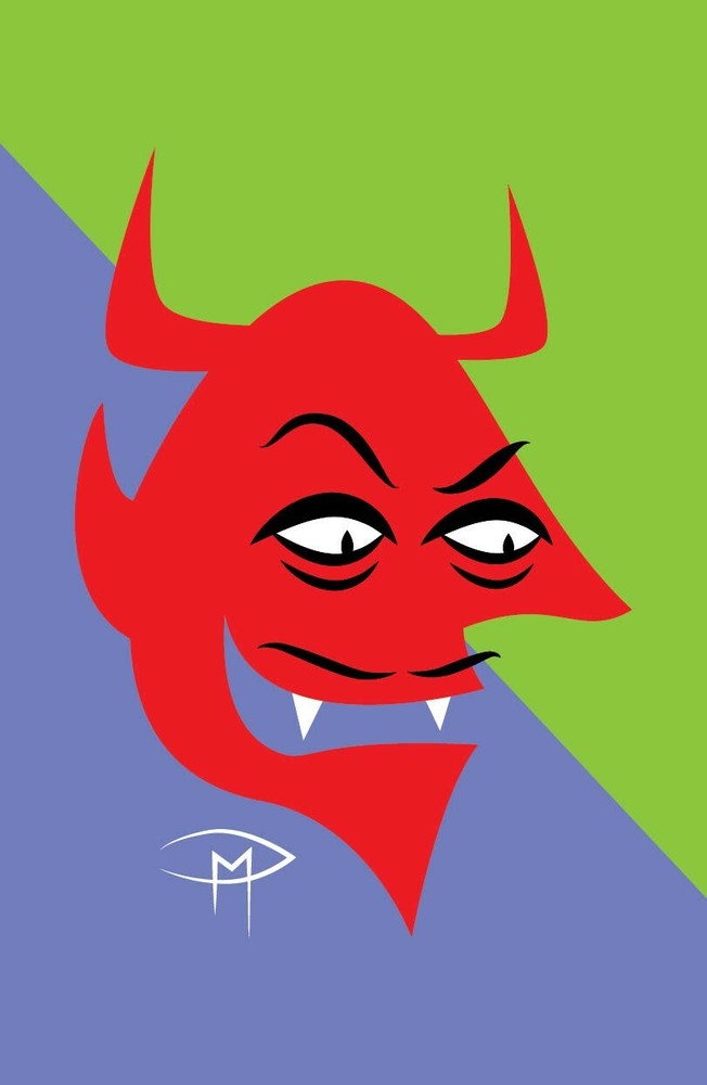 Devil Design Looking Left Poster 11" x 17" Original Art Doug Mansfield