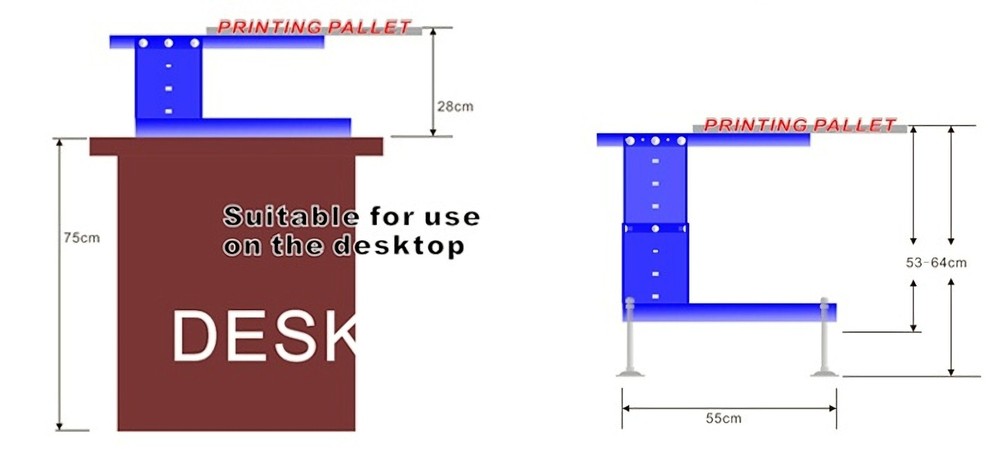 3 Color 1 Station Single Rotating Screen Printing Press Height&Width Adjustable