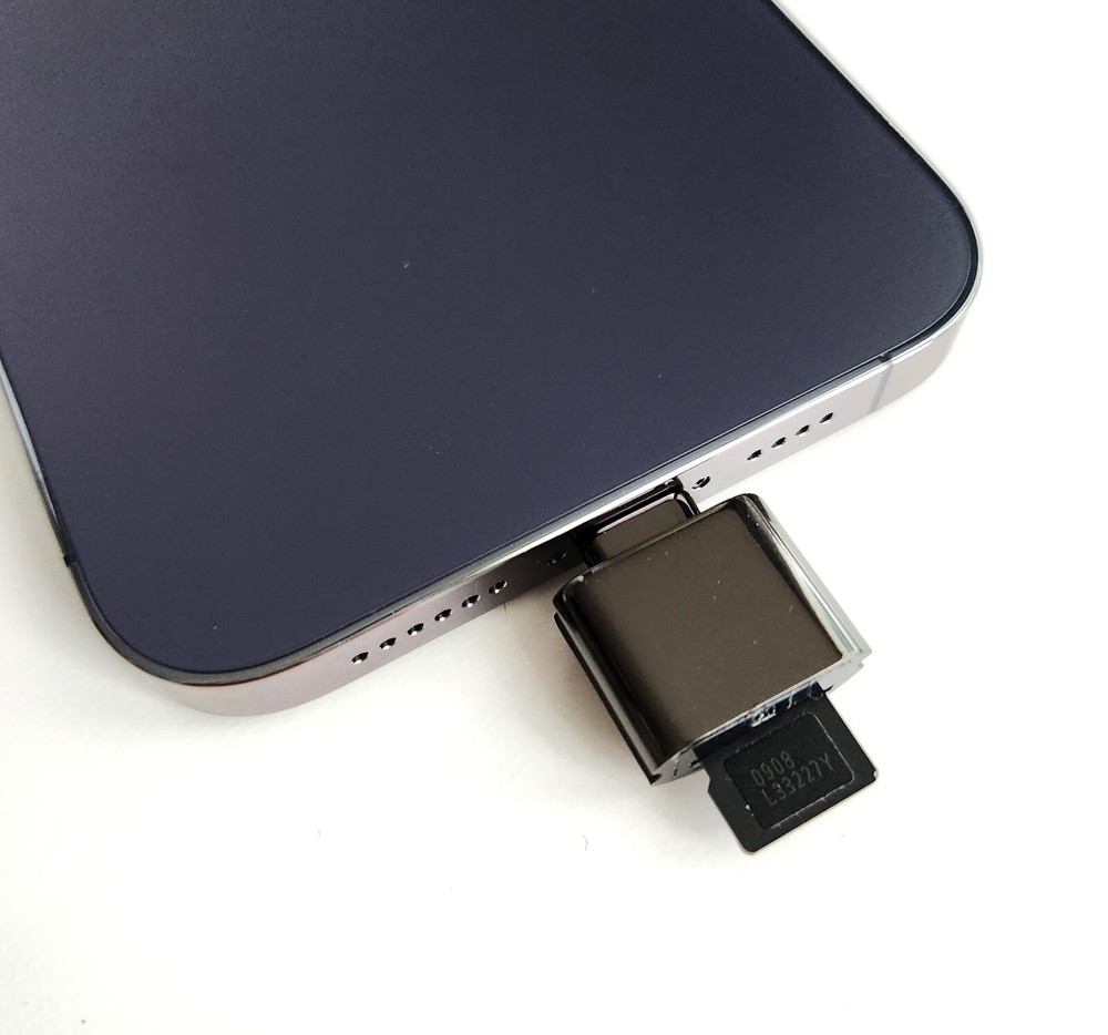 Male Lightning to TF Micro SD Card Reader OTG Adapter Compatible for iphone ipad