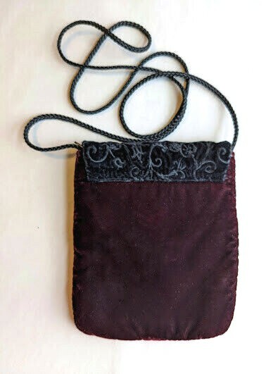 Disney Purse Novelty Velvet Wine S Crossbody Mickey Minnie Jeweled Ears Small