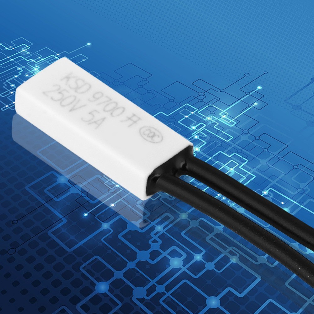 60℃ 10x KSD9700 Normally Open Temperature Control Switch Thermal Protector Plast