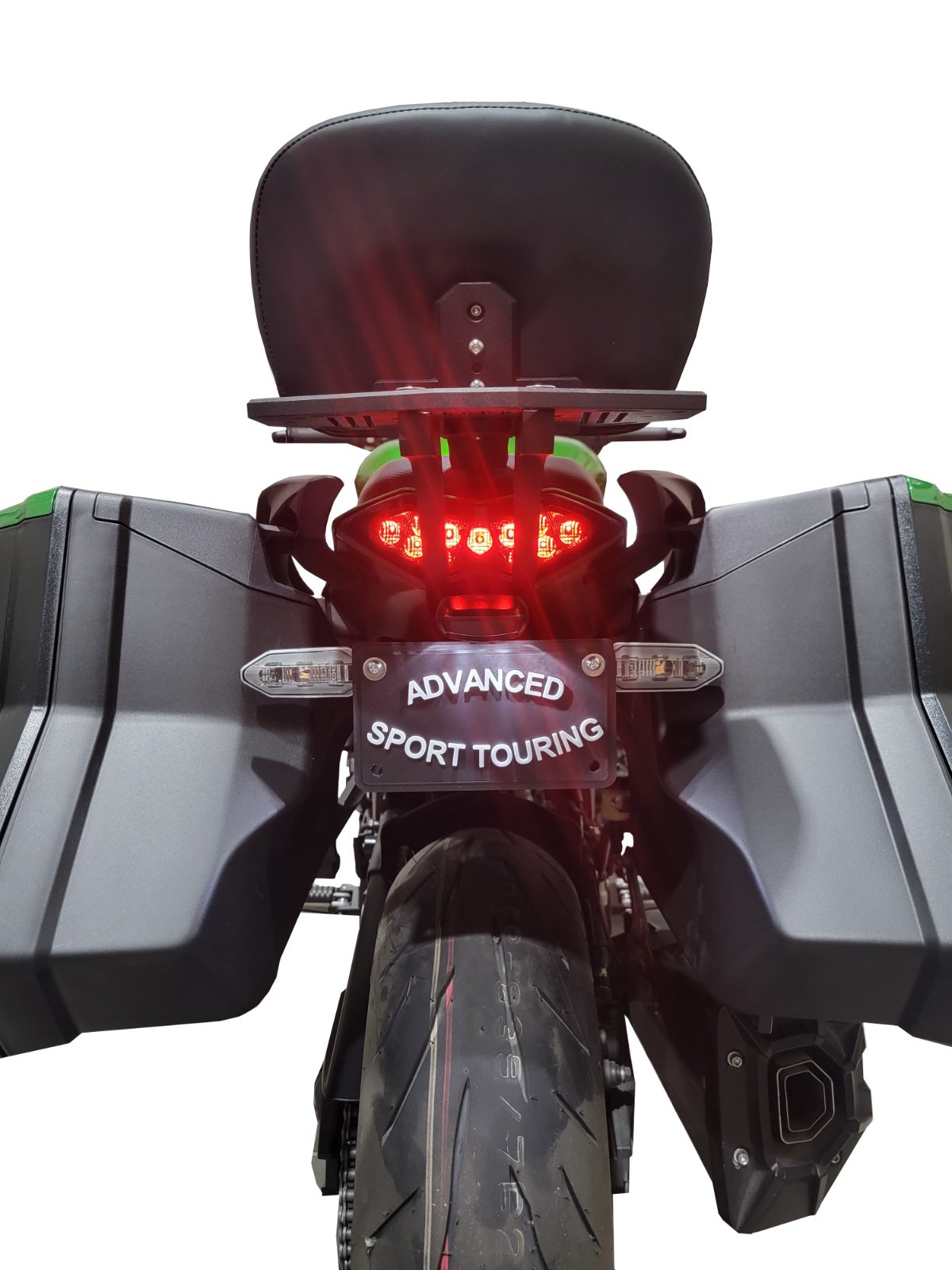 Kawasaki Ninja 1100SX All Models Billet Luggage Rack with Passenger Backrest