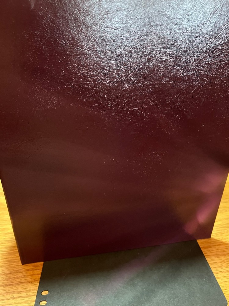 ***NEW *** 3” Maroon Minkus Binder & Slip Case, see pictures