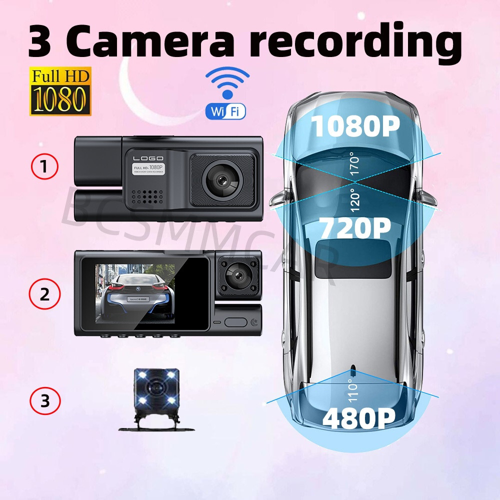 Wifi Car Dashcam 1080P DVR Camera Loop Record For Apple iPhone Android Phone
