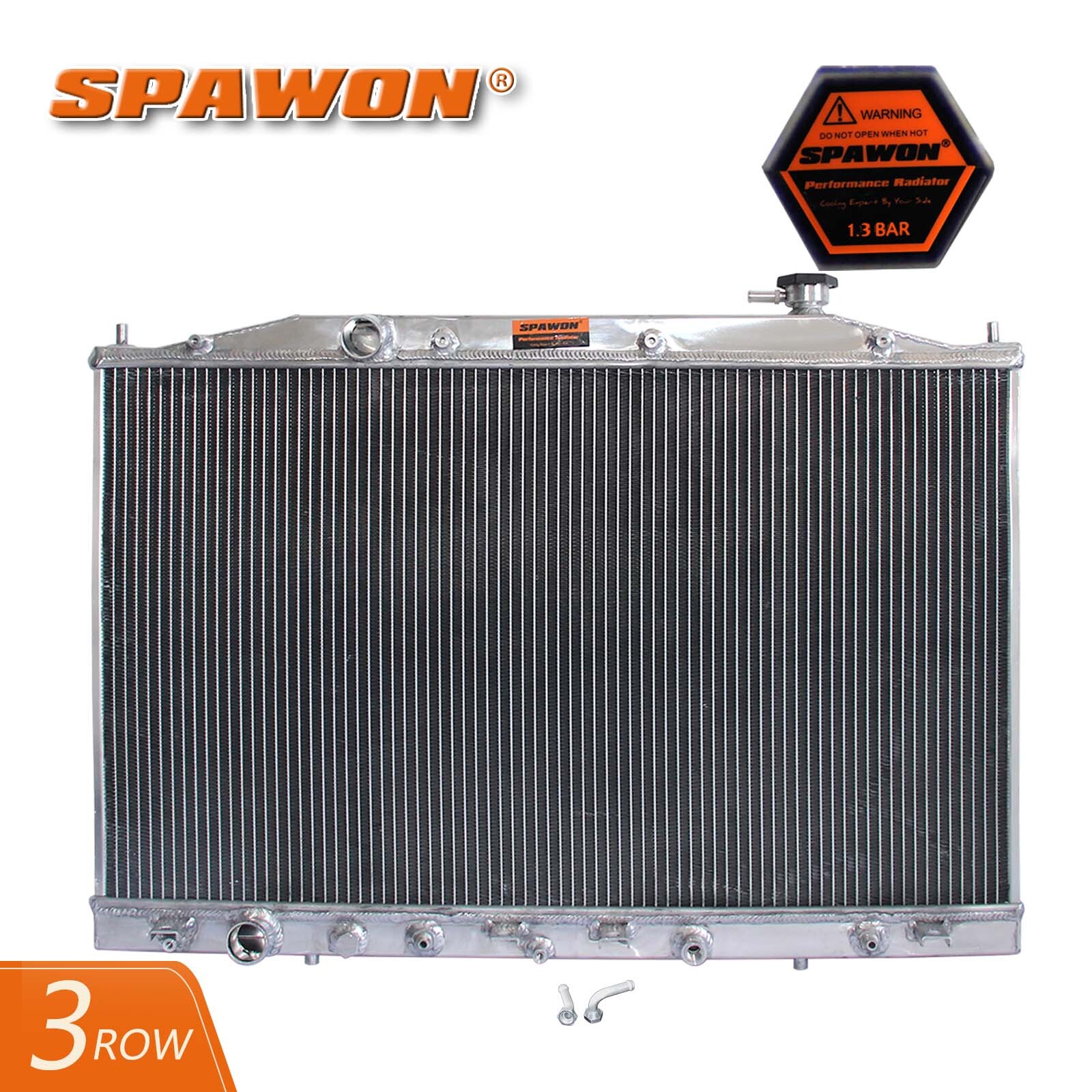 SPAWON Aluminum Radiator For 2011-2017 Honda Odyssey 3.5L V6 3471cc 3 Row AT MT