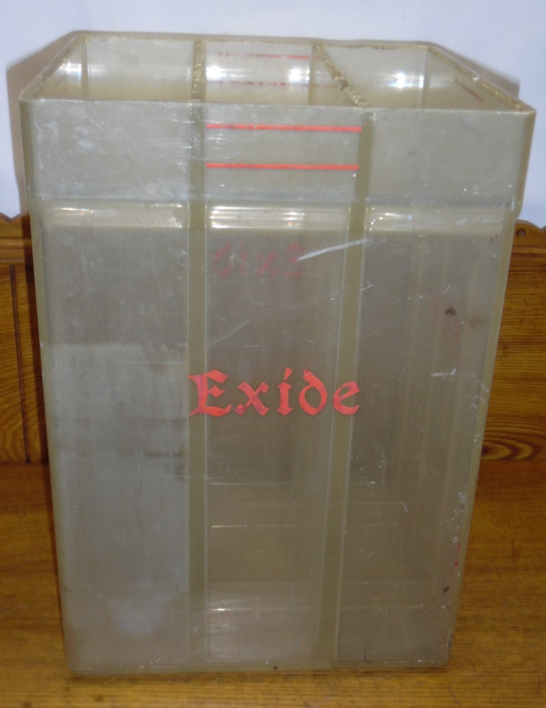 Vintage Plastic Exide Battery Container