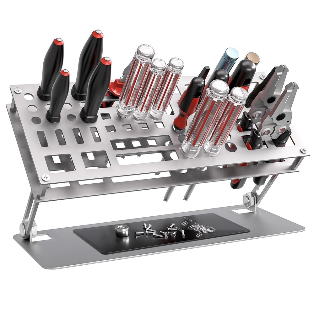 Screwdriver Organizer Holder Screw-Driver Storage Rack for Desktop, Angle and...