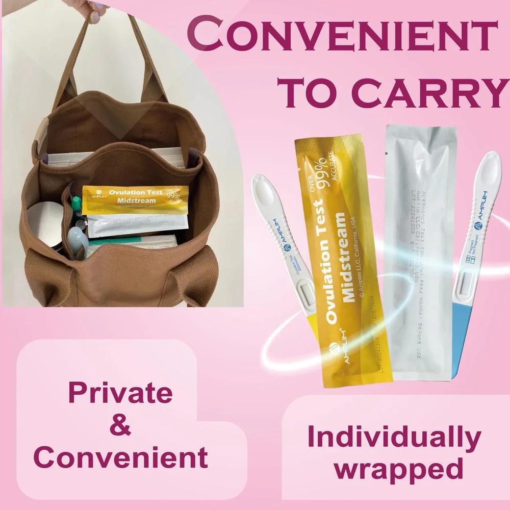 Amplim 37-Pack - Early Detection, High Sensitivity, Ovulation & Pregnancy Tests